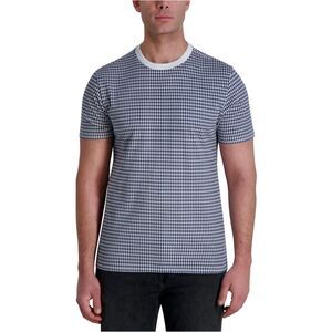 Karl Lagerfeld Mens Houndstooth Basic T-Shirt, NWT